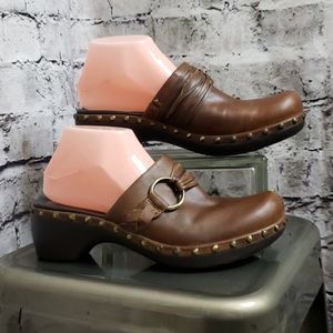 Ecco Leather Clog Shoes Size 10, E.U.C.